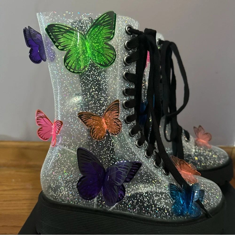 Club Exx Terrarium Butterfly Boots - Picture 3 of 7